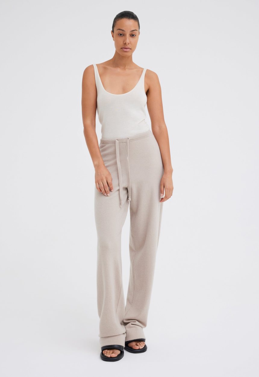 Jac + Jack Dova Cashmere Pant - Flaxen Beige